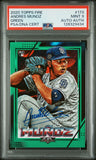 PSA 9 2020 Topps Fire Green #173 Andres Munoz RC /199 San Diego Padres Autographed POP1