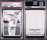 2018 TOPPS HERITAGE 1969 TOPPS DECKLE EDGE HIGH NUMBERS #1 SHOHEI OHTANI '69 TOPPS DECKLE EDGE H.N. PSA 9