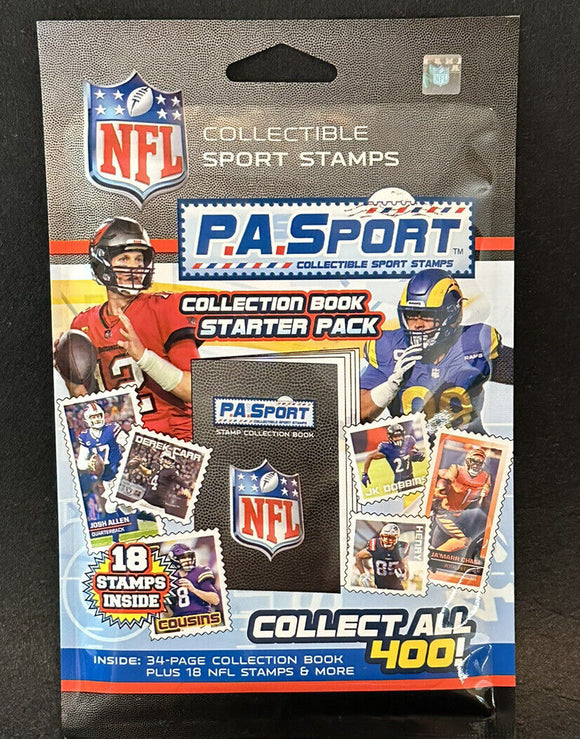 P.A. Sport Stamps Series 1 Starter Pack 34 Page Book + 18 Stamps