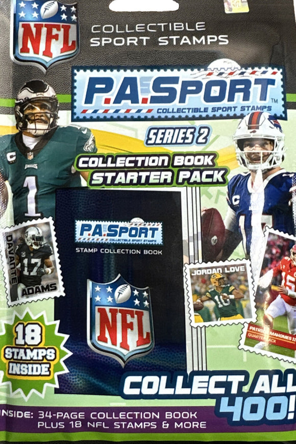 P.A. Sport Stamps Series 2 Starter Pack 34 Page Book + 18 Stamps