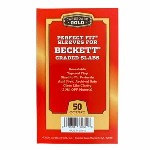 Cardboard Gold Perfect Fit Sleeves for Beckett (BGS) Graded Cards/Slabs