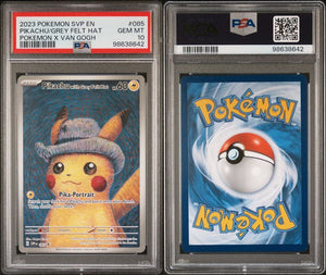Pikachu x Van Gogh (Grey Felt Hat) #085 PSA 10