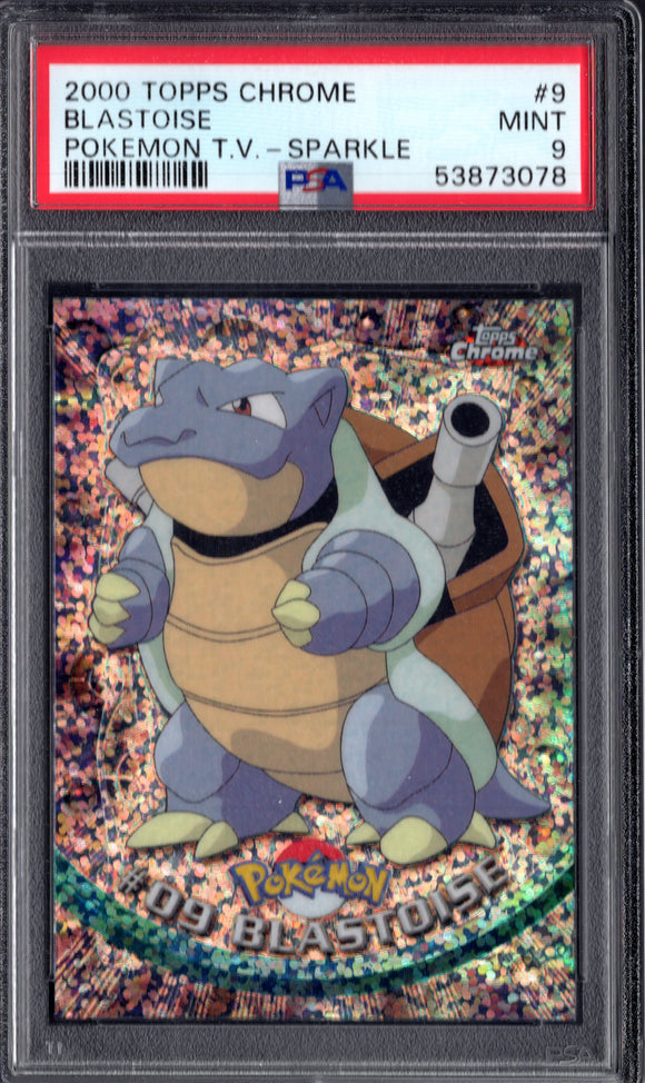 2000 Topps Chrome Blastoise - Sparkle PSA 9