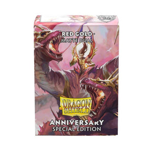 Dragon Shield Sleeves Dual Matte Pomegranate & Gold
