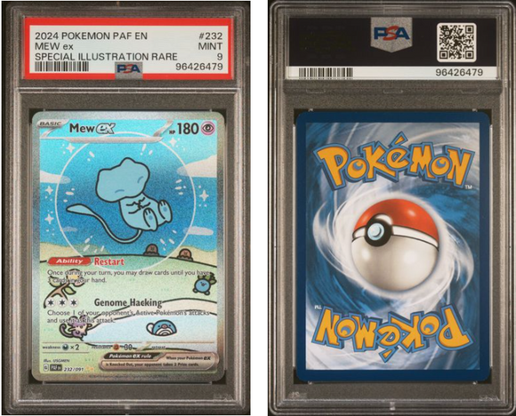 Mew ex 232/091 Paldean Fates PSA 9