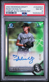 2022 BOWMAN DRAFT CHROME DRAFT PICK AUTOGRAPHS #CDANSZ NOAH SCHULTZ CHR.DP AUTO-GREEN REF. PSA 10