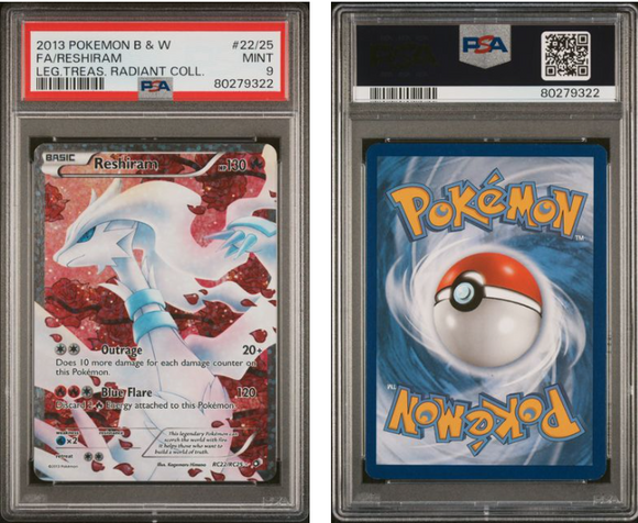 Pokemon Reshiram #22/25 Radiant Collection - PSA 9