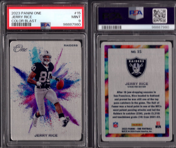 2023 Panini One Color Blast #15 Jerry Rice PSA 9