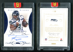 2017 The National  2015 Flawless Autographs Blue #SRW Russell Wilson 1/1