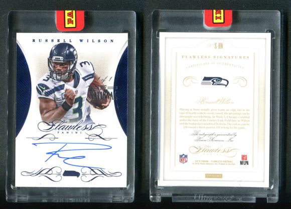 2017 The National  2015 Flawless Autographs Blue #SRW Russell Wilson 1/1