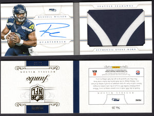 2013 National Treasures Jumbo Jerseys Autograph Prime Booklet Russell Wilson /25