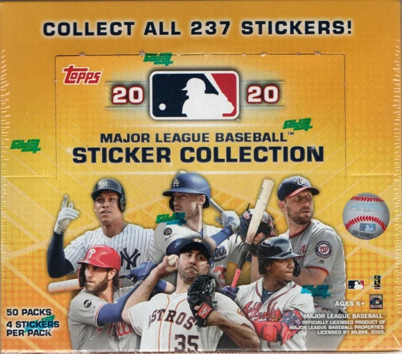 2020 Topps MLB Sticker Collection Baseball Box