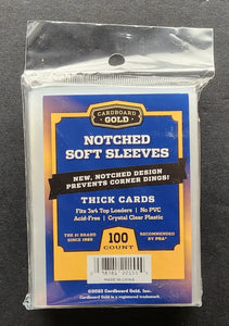 Cardboard Gold Thick Notched Soft Sleeves Pack Northwest Sportscards Cardboard Gold Thick Notched Soft Sleeves Pack Northwest Sportscards