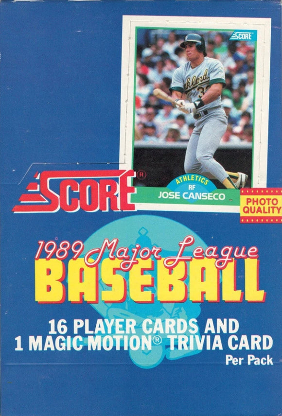 1989 Score Baseball Box