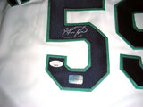 Seattle Mariners FELIX HERNANDEZ Jersey Majestic Size 52 JSA