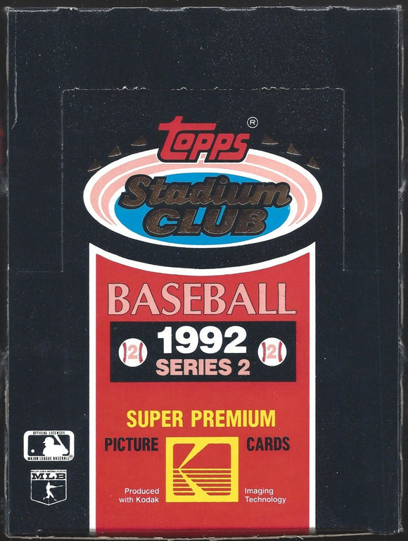 1992 Topps Stadium Club Series 2 Two Baseball Box