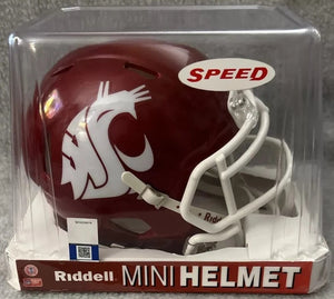 buy football helmet Riddell NCAA WSU Washington State Cougars 2016 Crimson Speed Mini Foot – Northwest Sportscards
