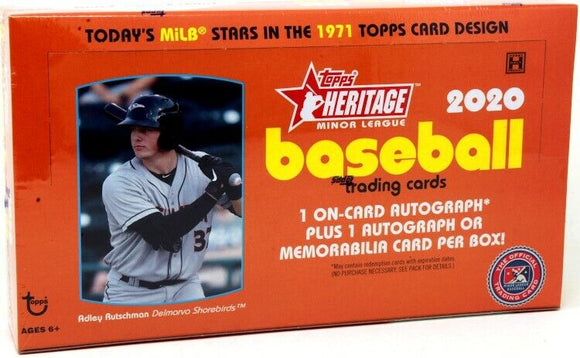 2020 Topps Heritage Minor League Baseball Hobby Box