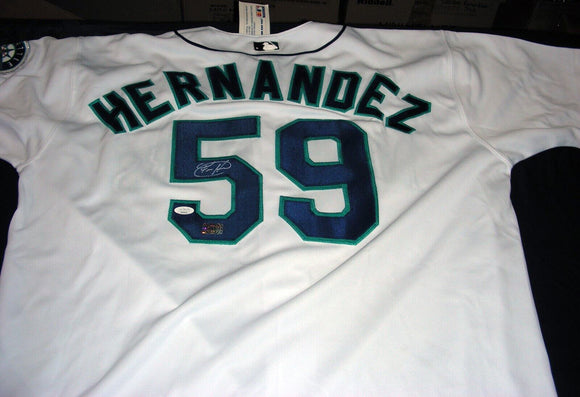 Seattle Mariners FELIX HERNANDEZ Jersey Majestic Size 52 JSA