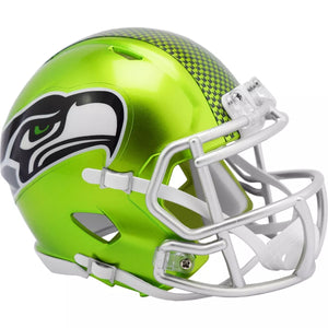 Seahawks Green Flash Mini Helmet unsigned
