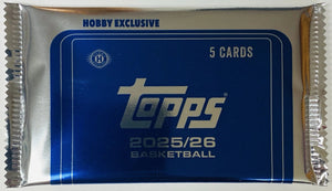 2025-26 Topps Basketball Hobby PROMO/SILVER Pack Box Topper