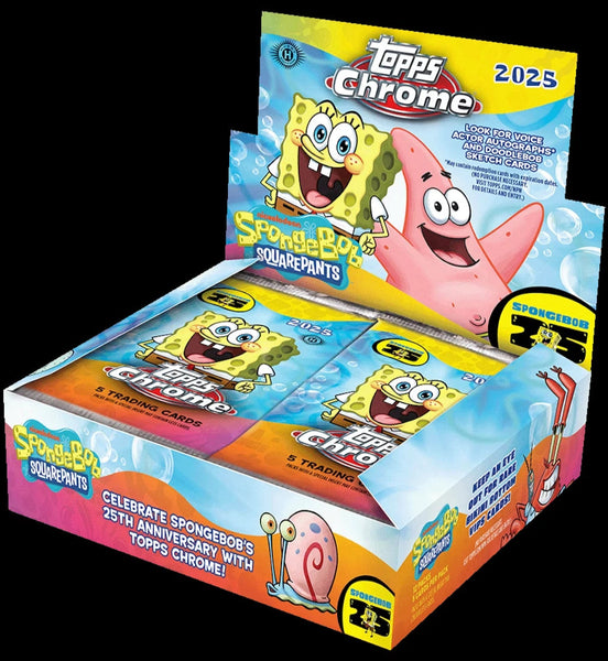 spongebob topps chrome booster box 2025 Topps Chrome Spongebob Squarepants Hobby Box