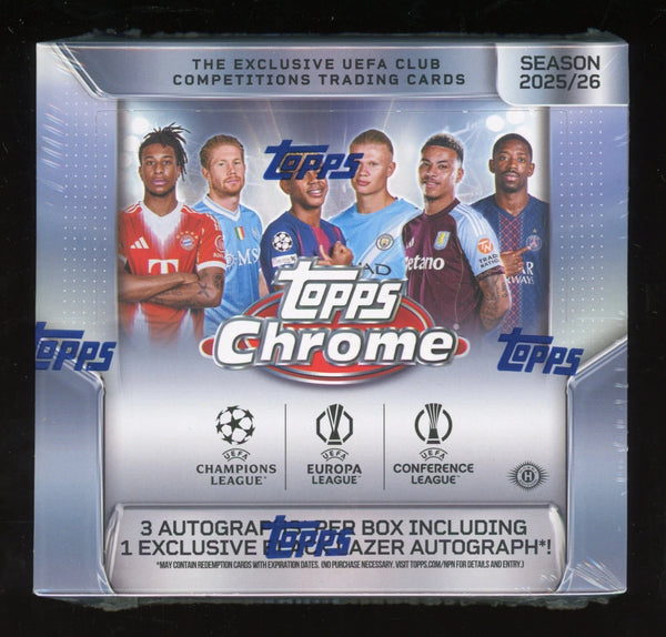 2025-26 Topps Chrome UEFA Champions League Soccer Jumbo Box