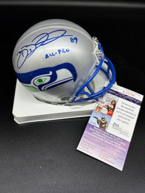 Brian Blades Signed Seattle Seahawks Mini Helmet with Inscription
