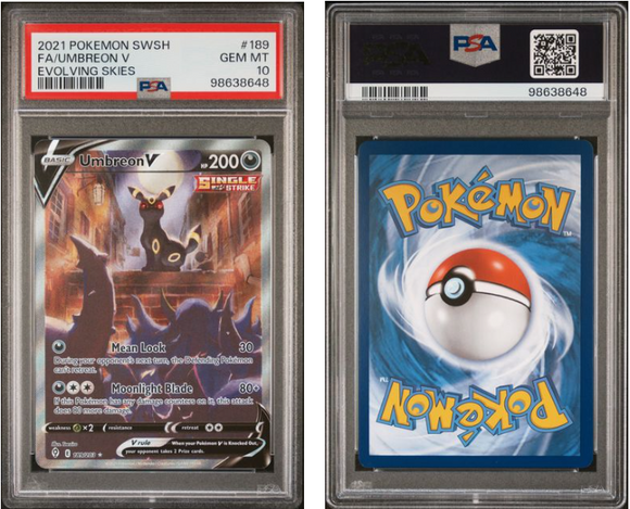 Umbreon V Alt Art #189 Evolving Skies - PSA 10