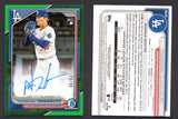 2024 Bowman Chrome Rookie Autographs Green Refractors #CRAYY Yoshinobu Yamamoto/glove up /99