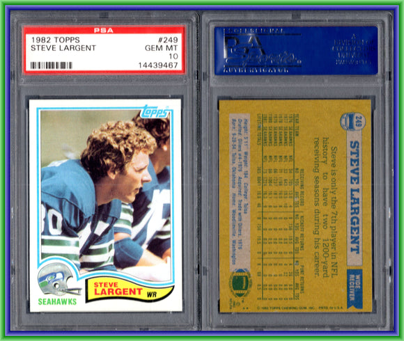 PSA 10 1982 Topps #249 Steve Largent Seattle Seahawks #11197