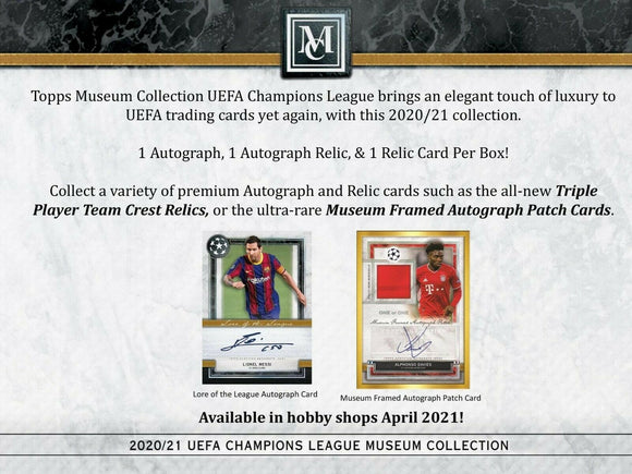 2020-21 Topps UEFA Champions League Museum Collection Soccer Box