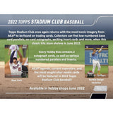 2022 Topps Stadium Club Baseball Hobby Box