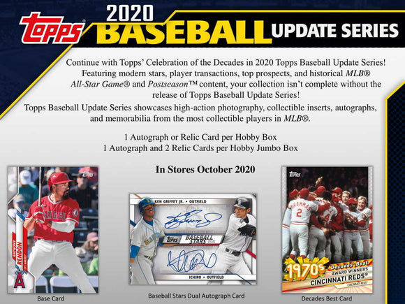 2020 Topps Update Series Baseball HTA Jumbo Box