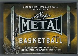 2021-22 Leaf Metal Basketball Hobby Jumbo Box w/ 10 Autos