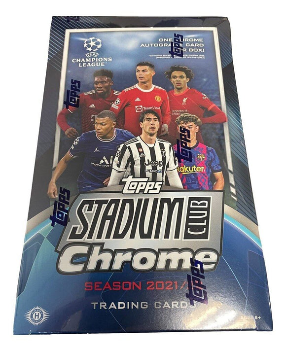 2021-22 Topps UEFA Champions League Stadium Club Chrome Soccer Hobby Box