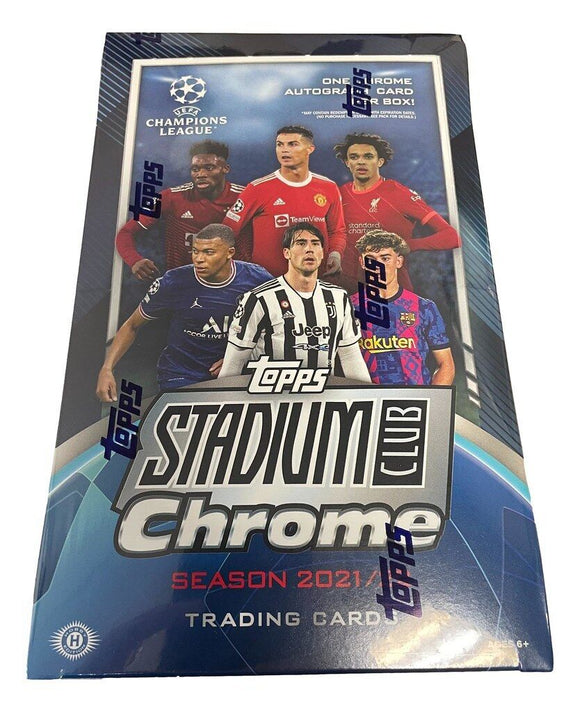 2021/22 Topps UEFA Champions League Stadium Club Chrome Soccer Hobby Box