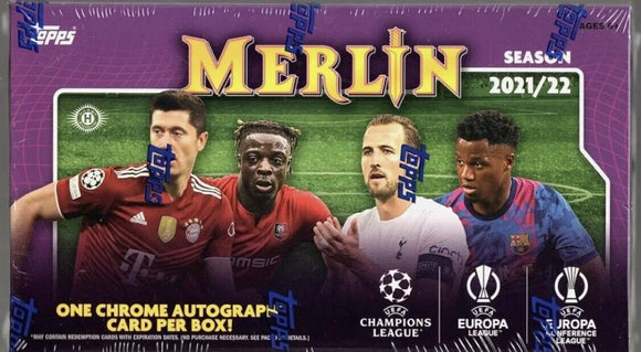 2021-22 Topps UEFA Champions League Merlin Chrome Soccer Hobby Box