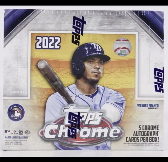 2022 Topps Chrome Baseball HTA Jumbo Box w/ Silver Pack