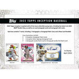 2022 Topps Inception Baseball Hobby Box