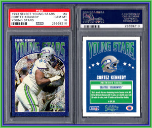 PSA 10 1993 Select Young Stars #4 Cortez Kennedy Seattle Seahawks POP2 #11255
