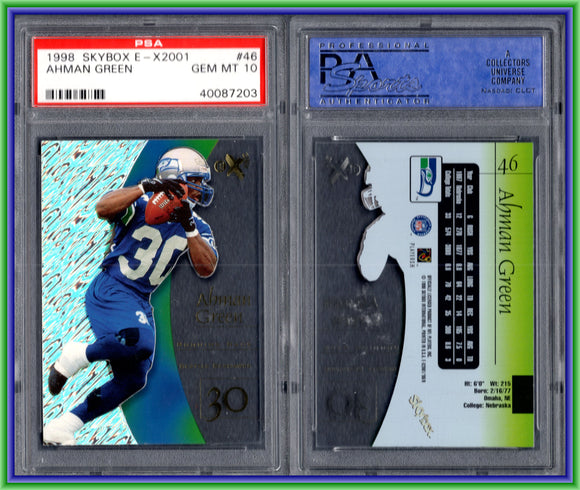 PSA 10 1998 E-X2001 #46 Ahman Green RC Seattle Seahawks POP5  #11259