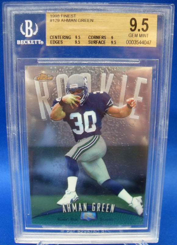 BGS 9.5 1998 Finest #129 Ahman Green RC Seattle Seahawks #11273