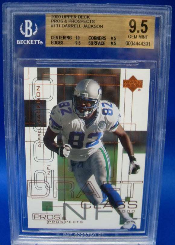 BGS 9.5 2000 UD Pros and Prospects #131 Darrell Jackson RC 337/1000 Seahawks #11275