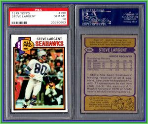 PSA 10 1979 Topps #198 Steve Largent All Pro Seattle Seahawks POP43 #11187