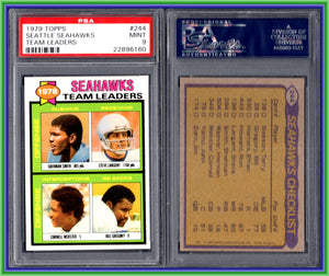 PSA 9 1979 Topps #244 Sherman Smith Steve Largent Cornell Webster Bill Gregory #11188