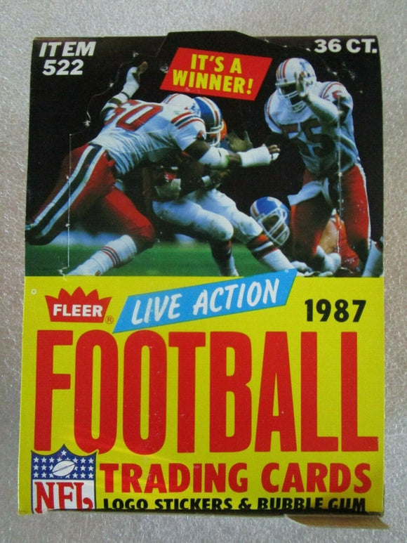 1987 Fleer Live Action Football 36-Pack Box