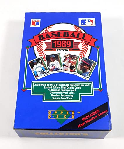 1989 Upper Deck Baseball w/High Series Box #s 1-800