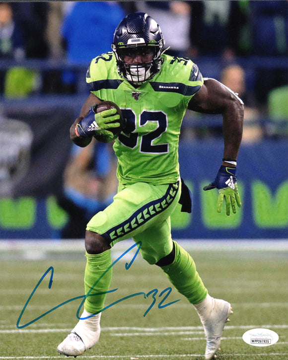 Chris Carson Signed 8x10 JSA COA Photo F