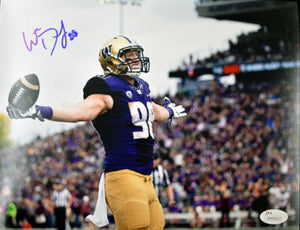 Will Dissly Seahawks & UW Huskies Signed 8x10 Photo #4  JSA COA